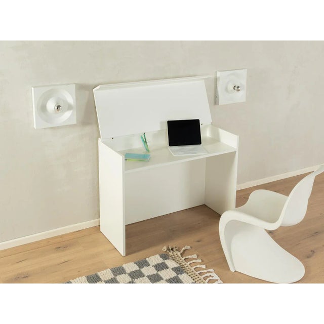 1970s Vintage White Desk, 1970s For Sale - Image 5 of 10
