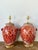 Vintage Boho Floral Glazed Ceramic Lamps - A Pair For Sale - Image 4 of 12