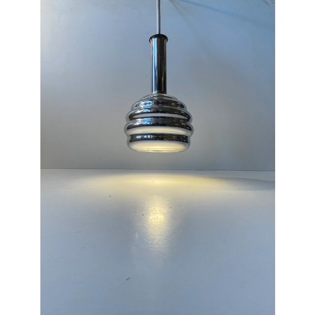 Space Age Italian Pendant Lamp in Mirror Glass, 1970s For Sale - Image 10 of 10