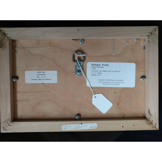 Contemporary Richard Purdy, Cloud Chamber, Encaustic and Digital Print on Plywood, 1998 For Sale - Image 3 of 5