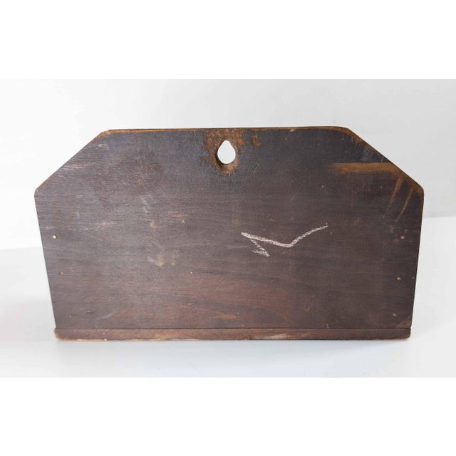 19th Century Primitive Farmhouse Black Painted Wall Mail or Letter Shelf For Sale In New York - Image 6 of 12