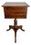 Regency Quilted Mahogany Worktable With Pedestal Base, Early 19th Century For Sale