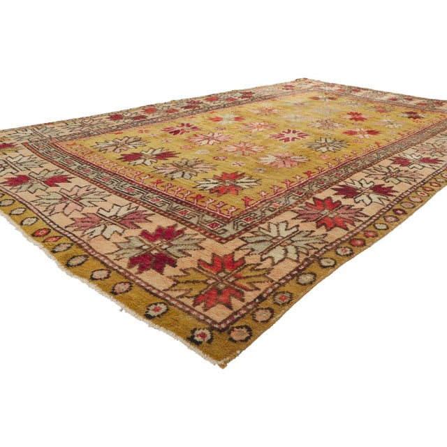 Vintage Turkish Oushak Rug - 05'06 X 09'04 For Sale - Image 4 of 11