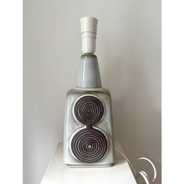 Mid-Century Modern Table Lamp in Stoneware and Ceramic by Einar Johansen for Søholm Stoneware, Denmark, 1960s For Sale - Image 3 of 6