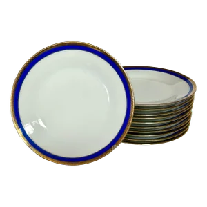 Richard Ginori Palermo Blue Salad Plates - Set of 9