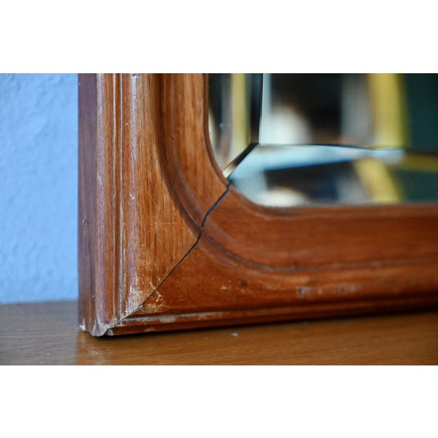 Brown Louis Philippe Mirror in Wood, 1940s For Sale - Image 8 of 11