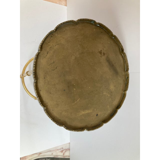 Boho Chic Gilt Gold Faux Bamboo Cocktail Table For Sale - Image 9 of 9