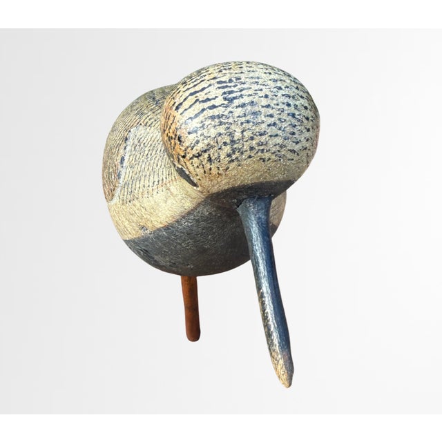 Signed Mark S. McNair Black-Bellied Plover Shorebird Carving For Sale - Image 9 of 9