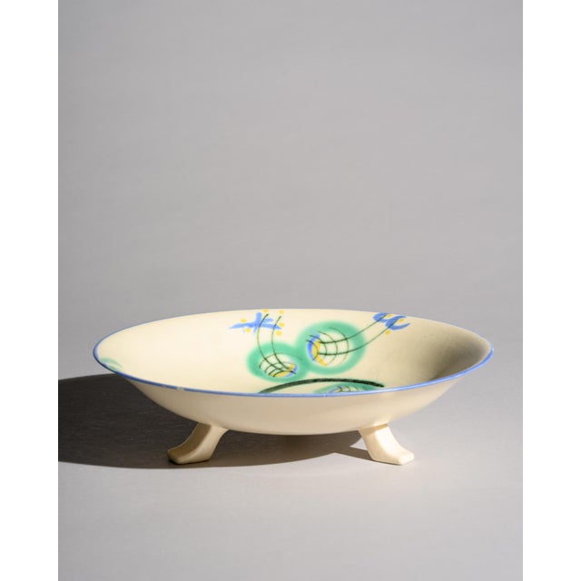 Art Deco Bauhaus Ceramic Footed Bowl by Margarete Heymann-Löbenstein for Haël Workshops, 1930s For Sale - Image 4 of 13