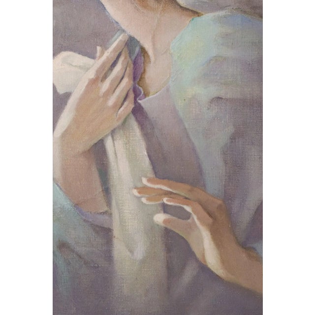 Portrait of a Novice, Mid-20th Century, Oil on Canvas For Sale - Image 5 of 8