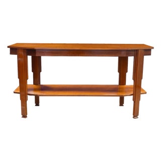 Art Deco Style Wooden Console Sofa Foyer Table For Sale