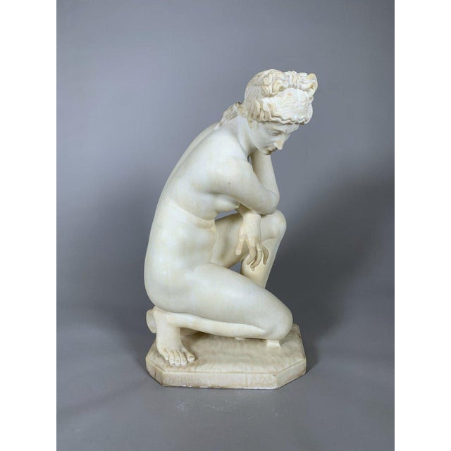 White marble sculpture, French work, circa 1800, early 19th century, in the antique neoclassical style . Depicts Venus at...