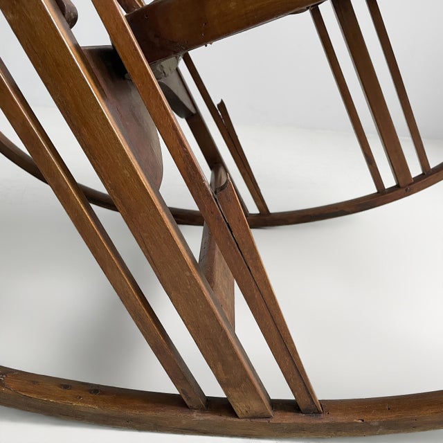 Italian Art Nouveau Rocking Chair by Società Anonima Antonio Volpe, 1920s For Sale - Image 14 of 18