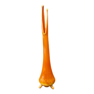 Vintage Le Smith Bittersweet Vase 3-Toed Nubby Base Great Mouth - 18"Tall