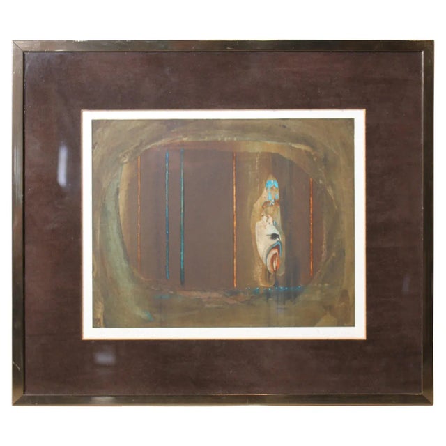 Pair of brown and blue abstract serigraphs. The first one is titled, "You Do Not Play Things as They Are". The second one...