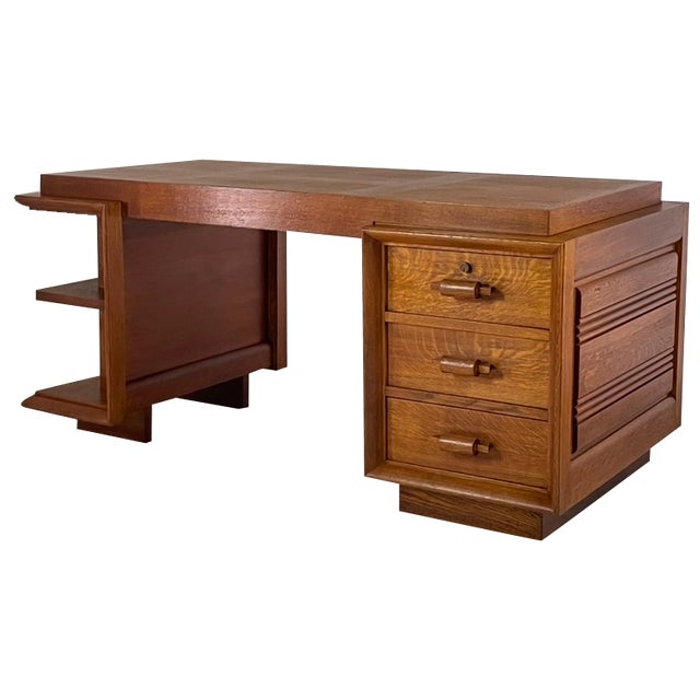 Art Deco Desk by Charles Dudouyt, 1940s For Sale