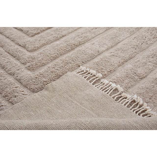 Contemporary Large Hand-Knotted Wool Rug by Azele Studio For Sale - Image 3 of 10