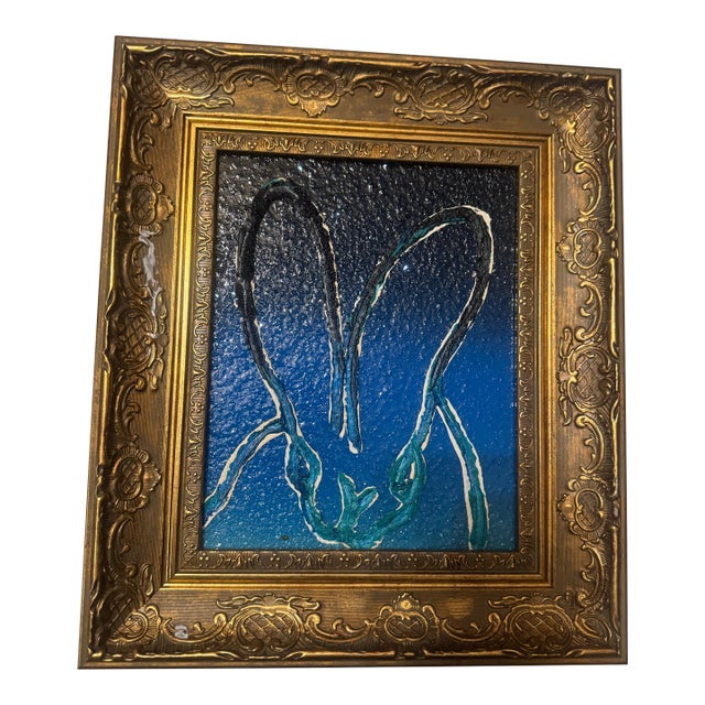 Blue Bunny Painting by Hunt Slonem For Sale