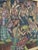 Balinese traditional painting in the Ubud style. Framed vintage Balinese market scene painting on canvas depicting local...