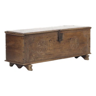 Large Antique Rustic Farmhouse Chest, 1700s For Sale