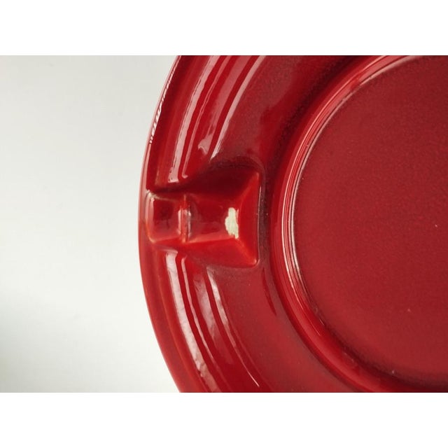 Red Large Space Age Candleholder or Lantern in Glass and Ceramic, 1970s For Sale - Image 8 of 14