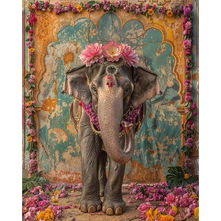 "The Jaipur Elephant Festival 2" Original Fine Art Photograph by Michael Filonow For Sale