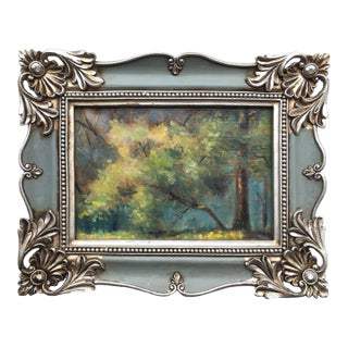 Framed Landscape Original Painting Vintage Style by Valeriya Serova For Sale