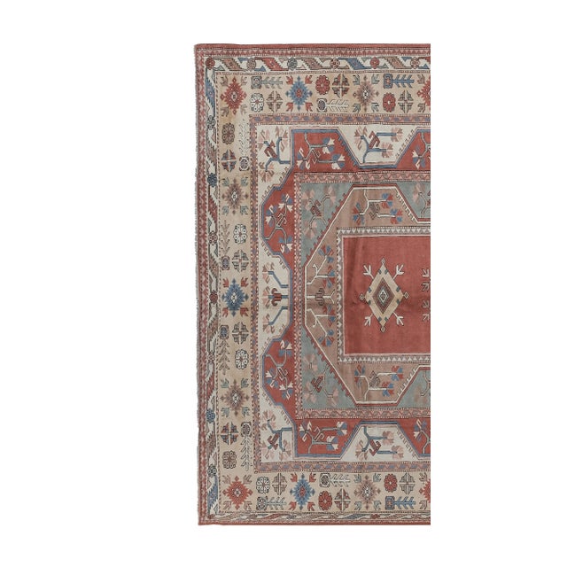 1960s Vintage Turkish Milas Rug With Soft Color For Sale - Image 5 of 12