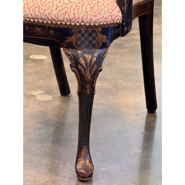 Pair of 1920s Chinoiserie Armchairs With Painted Decoration For Sale - Image 9 of 16