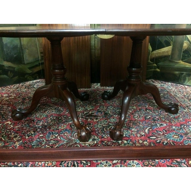 Vintage Colonial Style Dining Table, Two Leaves For Sale - Image 13 of 16
