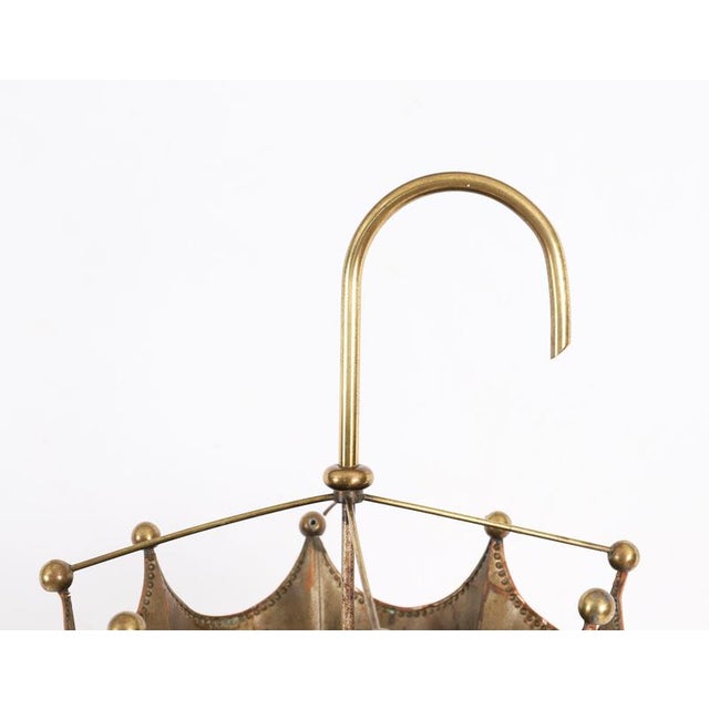 Antique Brass and Copper Umbrella Stand, 1920s For Sale - Image 4 of 16