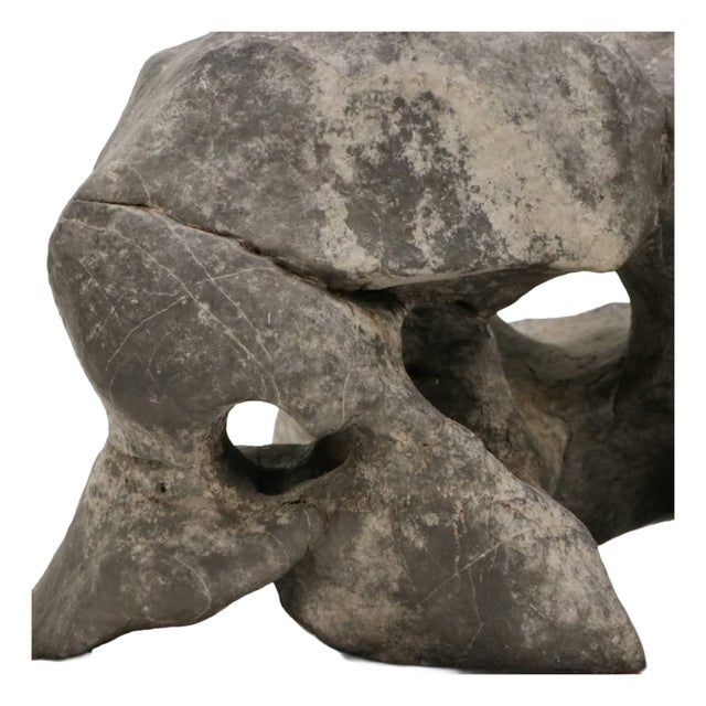 Wood 17th Century Chinese Scholar Stone Rock on Wood Stand For Sale - Image 7 of 11