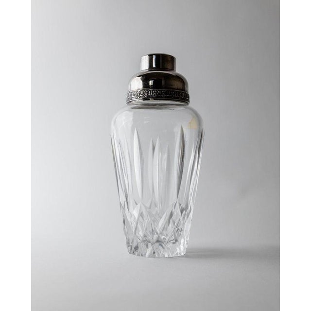 Vintage Silver Plated Crystal Glass Cocktail Shaker by RCR Italy, 1950s For Sale - Image 5 of 11