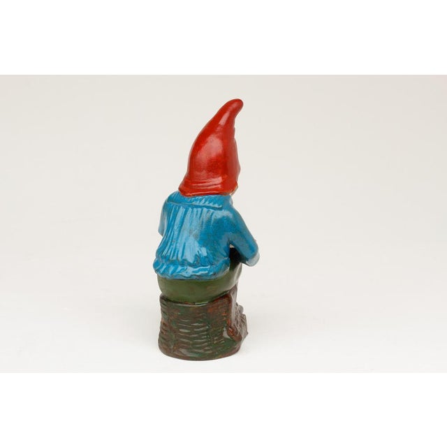 Terracotta Reading Garden Gnome from Griebel, 1940s For Sale - Image 4 of 11