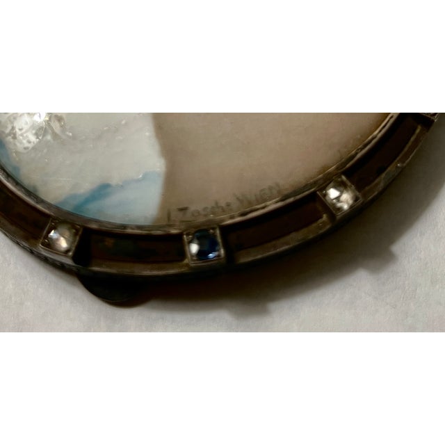 Mid 19th Century J. Zasche Signed Porcelain Miniature, Circa 1840 Royal Vienna Porcelain Factory For Sale - Image 5 of 6