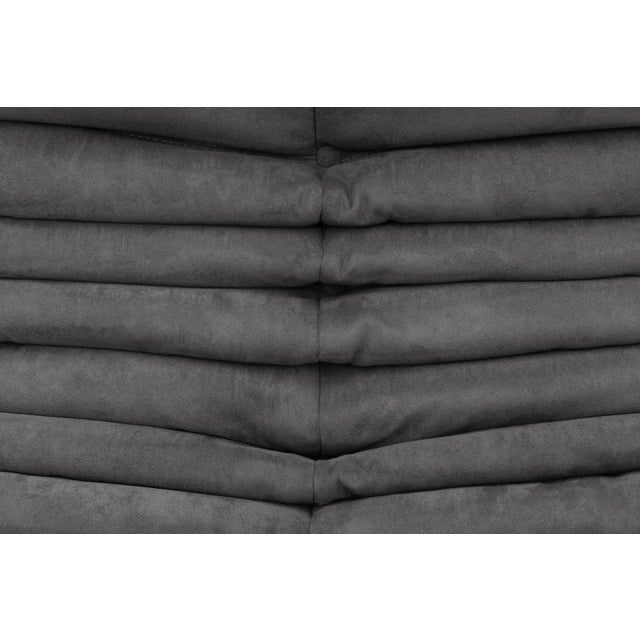 Togo Lounge Chair and Pouf in Black Fabric by Michel Ducaroy for Ligne Roset, 1973, Set of 2 For Sale - Image 12 of 18