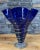 Late 20th Century John Cook Art Glass Cobalt Blue Handkerchief Vase Signed For Sale - Image 5 of 10