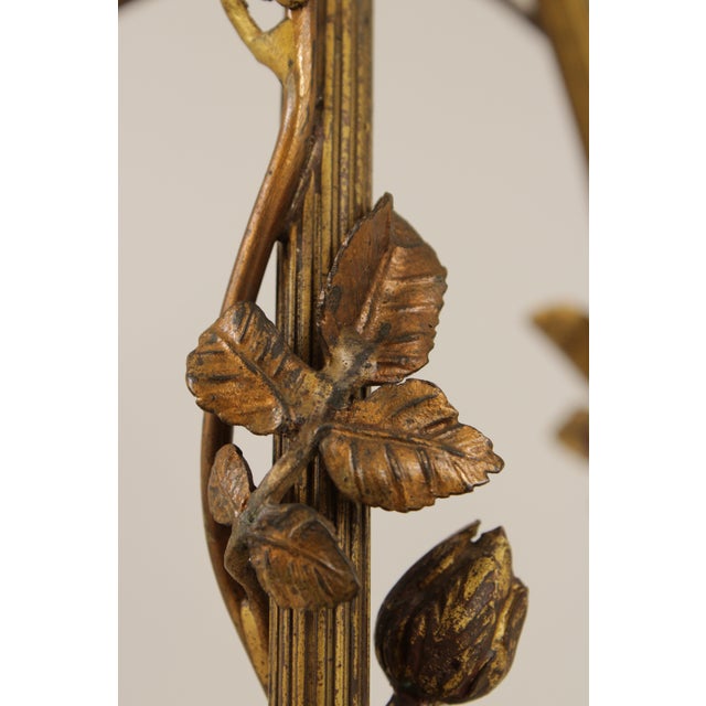 Vintage Bronze Art Nouveau Floor Lamp For Sale - Image 12 of 15