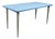 Pastel Blue Metal Desk with Grey Legs by Georg Leowald for Pohlschröder, Germany, 1950s For Sale