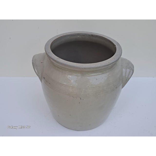 Vintage French Glazed Stoneware Confit Pots, 1890s, Set of 5 For Sale - Image 3 of 17