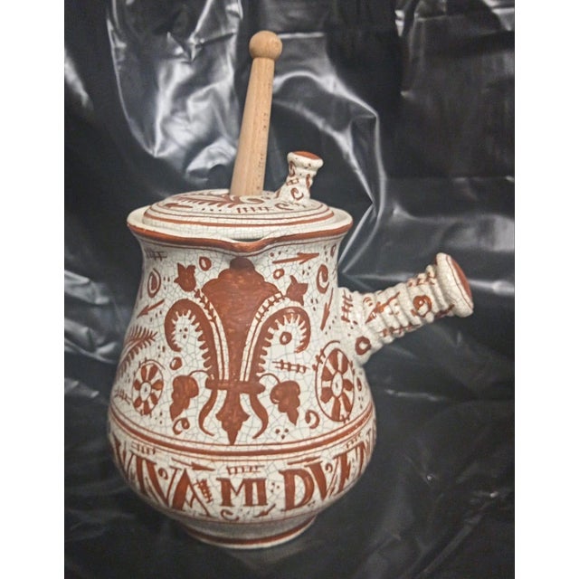 Complete collection of 7 hand-painted chocolate pots in different designs and colors. Manufactured by Cerámicas Benlloch,...