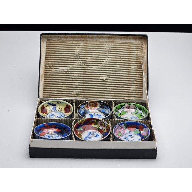 1920s Japanese Hand Painted Sake Set - Set of 6 For Sale In Greenville, SC - Image 6 of 13