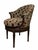 French 1990s Louis XVI Style Upholstered Swivel Chair For Sale - Image 3 of 6