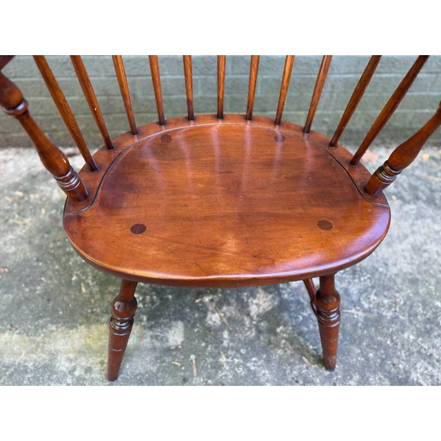 Vintage Stickley Sack Back Windsor Armchair For Sale - Image 9 of 17