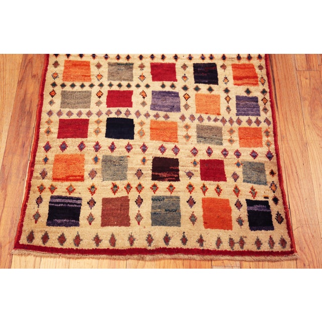 Mid 20th Century Nazmiyal Collection Vintage Persian Gabbeh Rug For Sale - Image 5 of 8