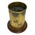 1940s Chinese Floral Bronze Cloisonne Enamel Cylinder Vase With Wood Base For Sale - Image 4 of 9