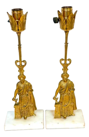 Pair English Ormolu Lamps of Tipu Sultan in Anglo-Indian, Circa 1860s