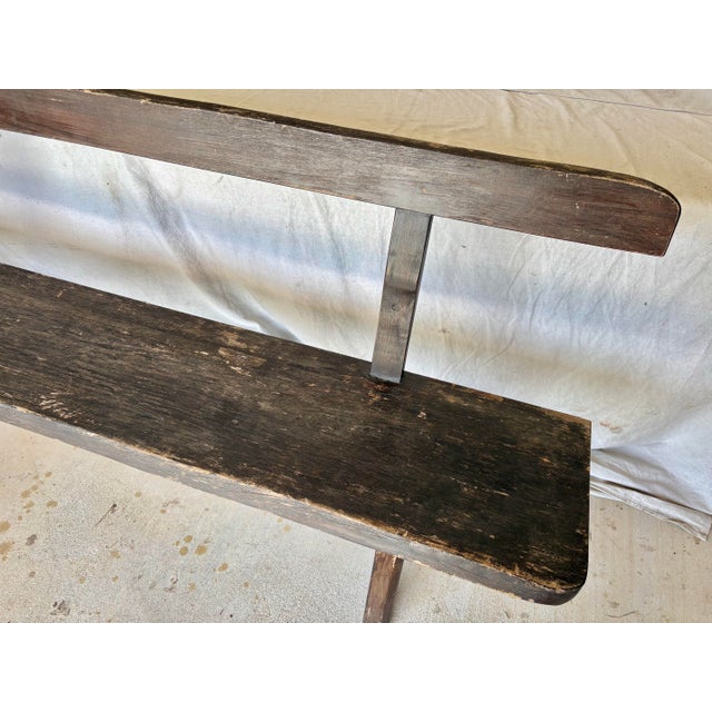 Mid 20th Century Scandinavian Sculptural Bench For Sale - Image 9 of 12
