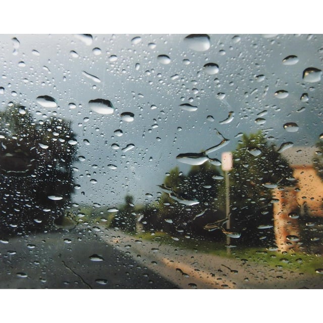 Pair of late 20th century photograph on paper by Eric C. Weller (20th century) Texas of raindrops on window. Unsigned,...