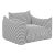 Saint Tropez Pearl and Black Striped Stuffed Outdoor Armchair For Sale